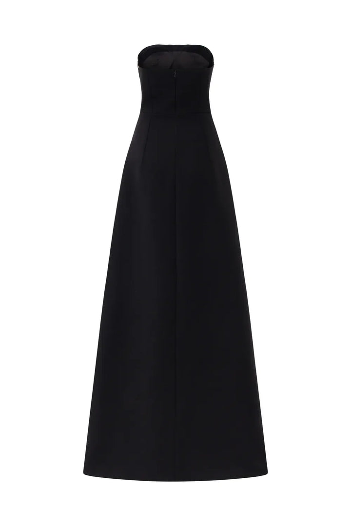 Strapless A-line Gown with Crystal Embellishments - LUMINA