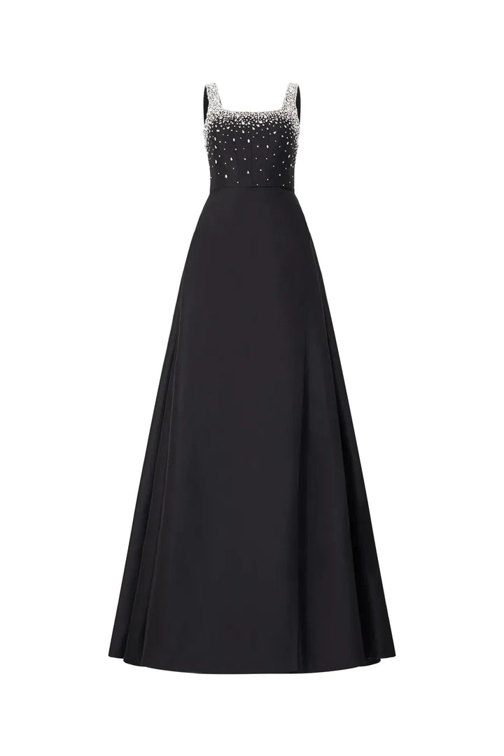 Embellished Sleeveless Gown with A-line Skirt - NOVA