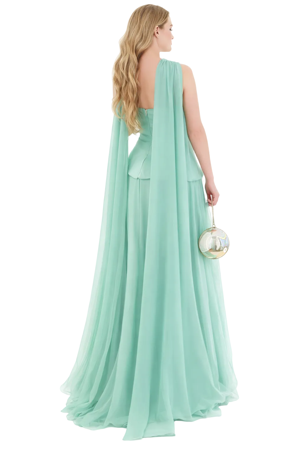 strapless corset tulle maxi dress with layered skirt – MINT