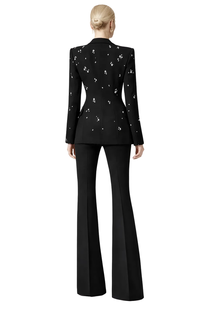 embellished double-breasted blazer with flared trousers – CSLAT