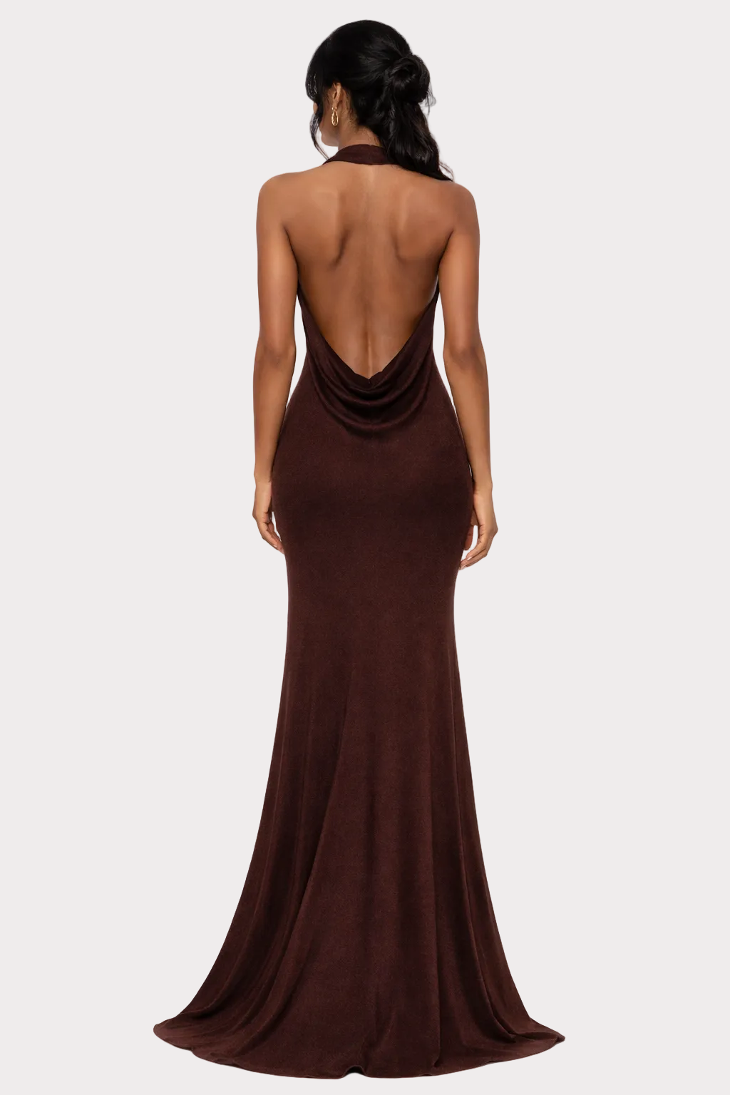 Elegant Halter Neck Mermaid Evening Dress – BERLA