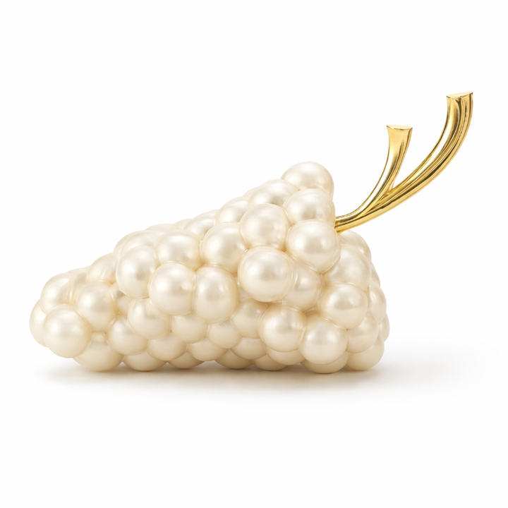 pearl cluster clutch with sculpted gold handle – PERLÉA