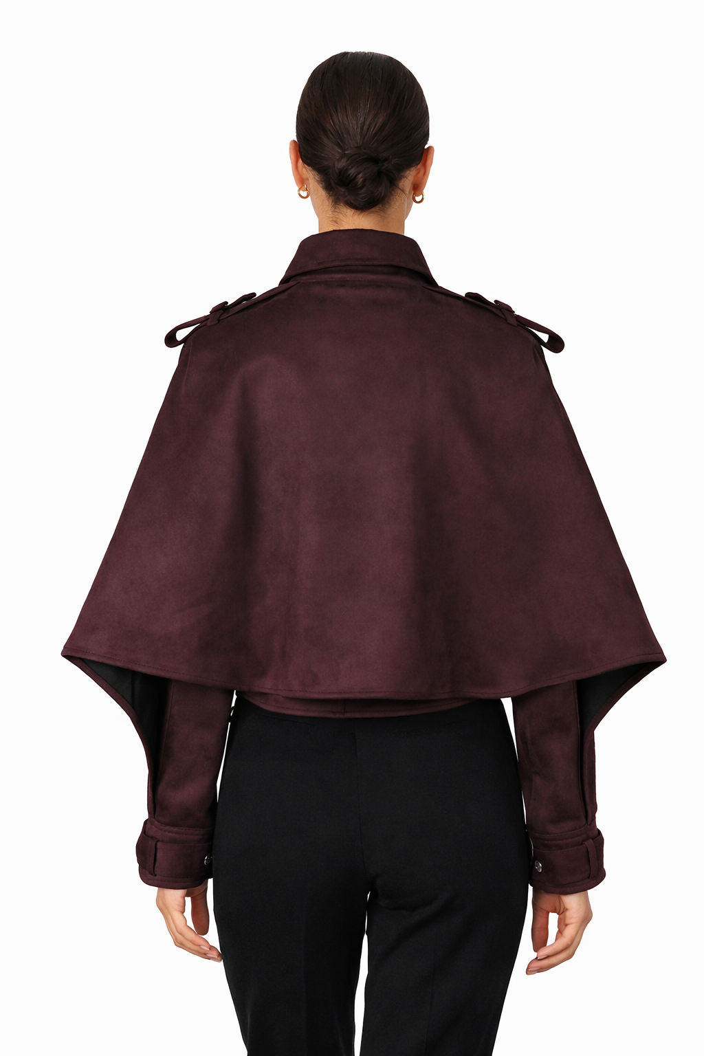 cropped belted jacket with layered sleeves – EDGE