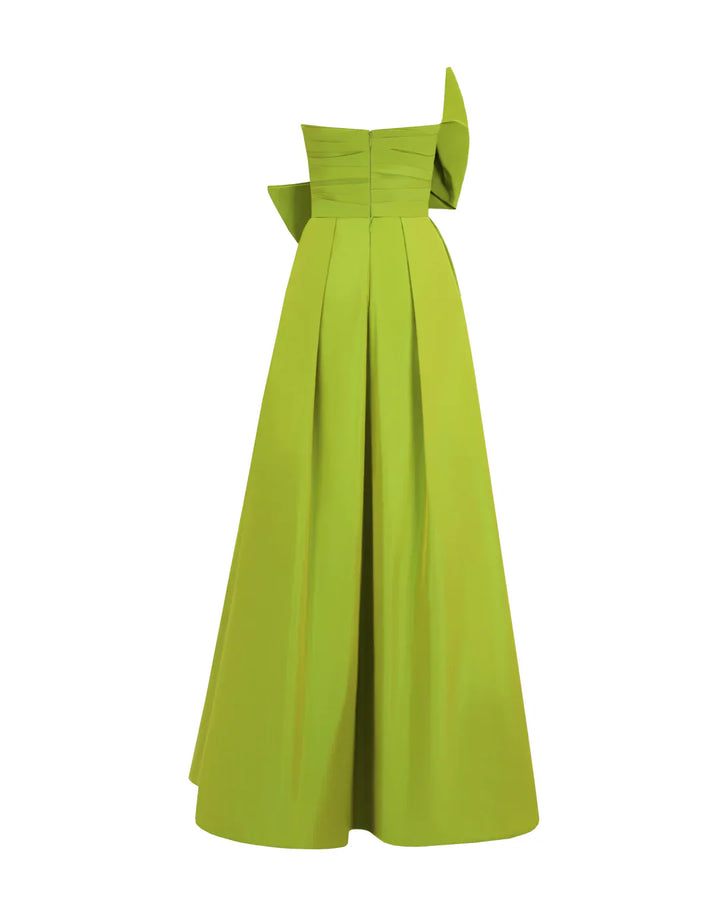 One-shoulder gown with oversized bow – Noven