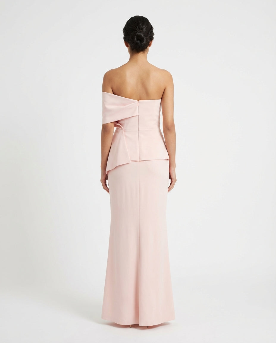 strapless draped peplum gown – ELEGANCE