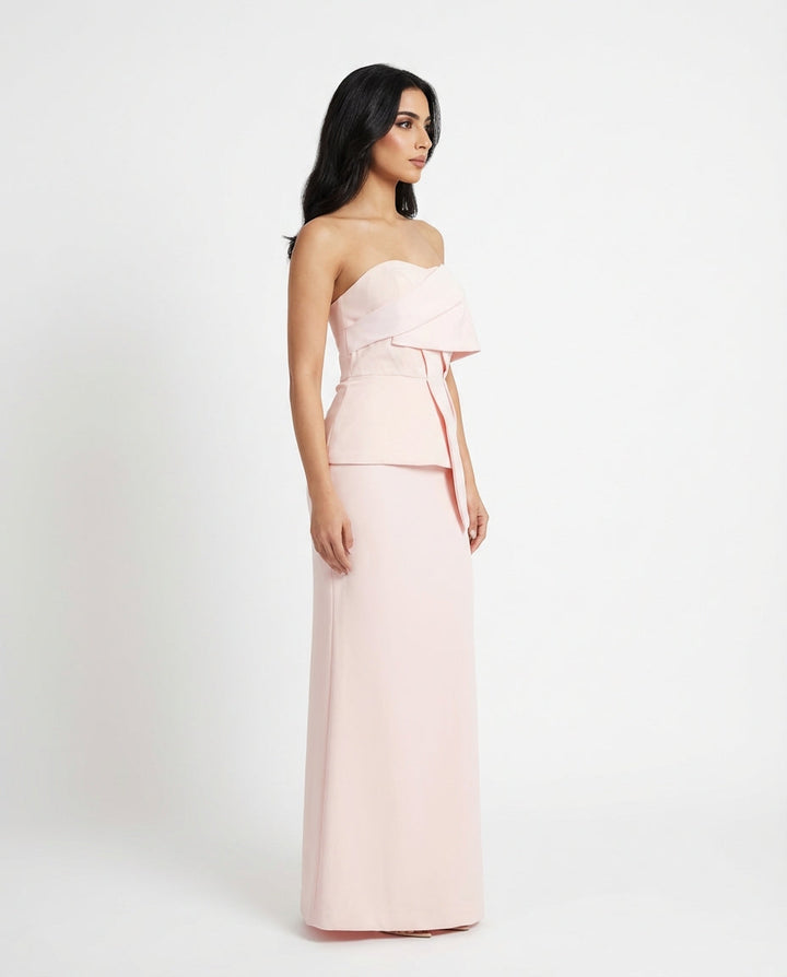 strapless draped peplum gown – ELEGANCE