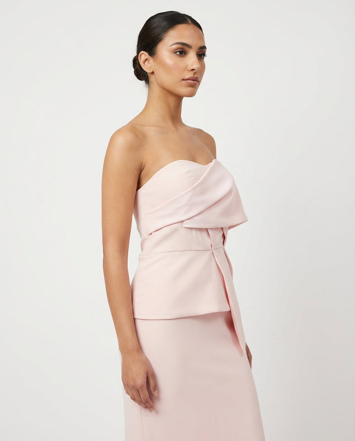 strapless draped peplum gown – ELEGANCE