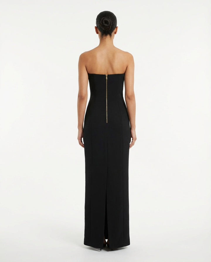 high-neck embellished cape gown – CONSTELLATION