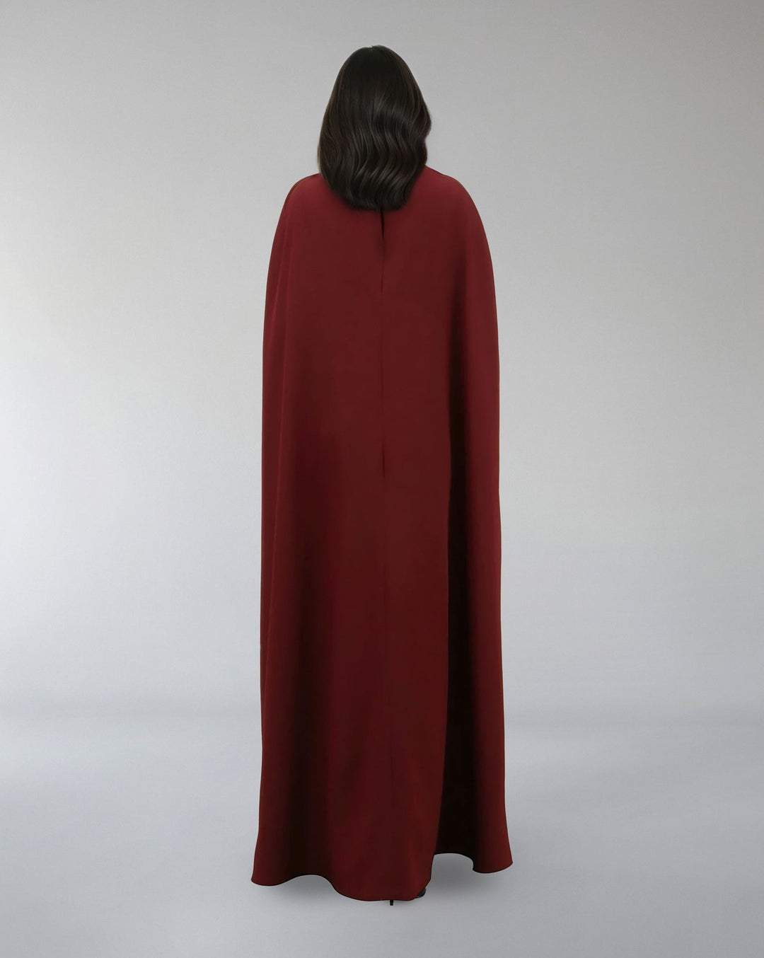 Embellished High-Neck Gown with Flowing Cape – ODD- ASITRD