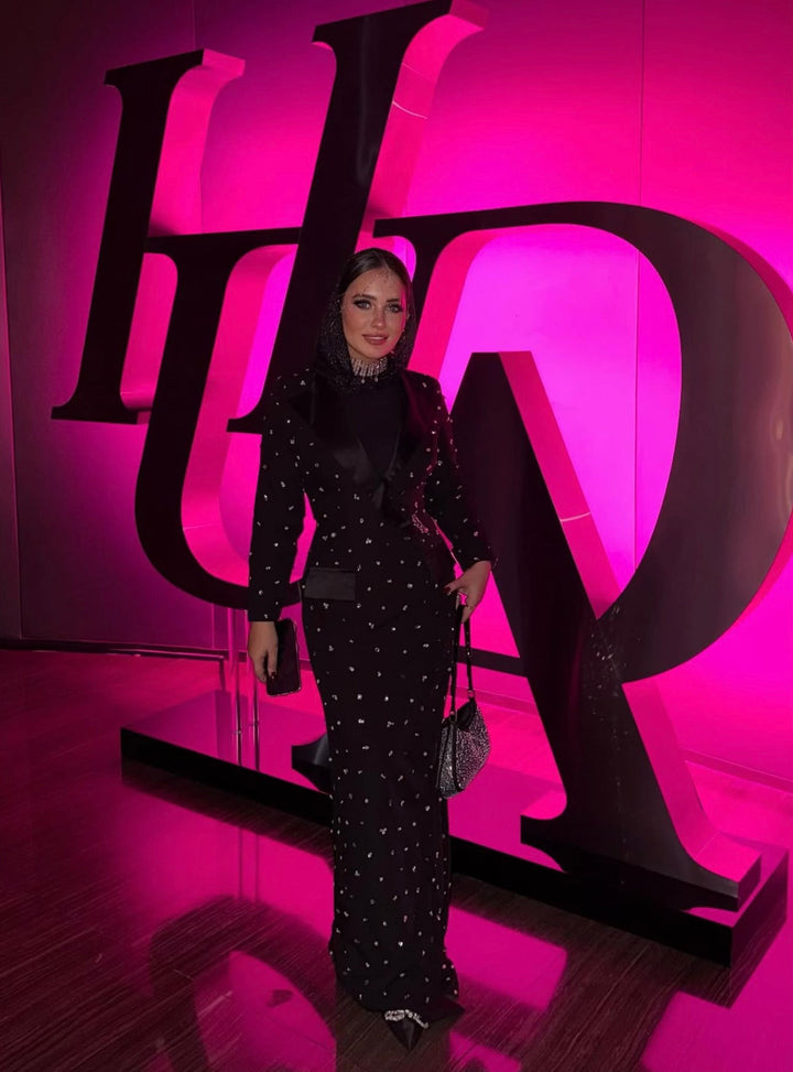 Fully beaded blazer dress- ODD- Rawaa