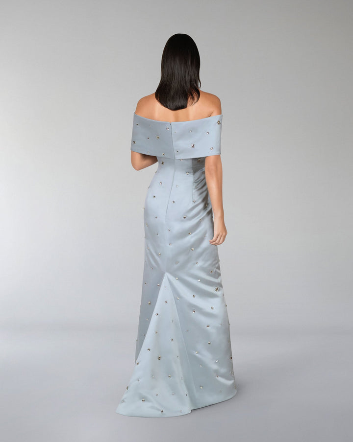 strapless beaded dress with little tail ODD-Luraal