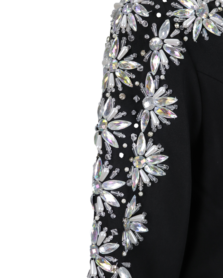 Sequined shoulder dress with long sleeves - Sukhjot