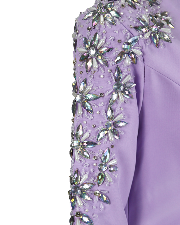 Sequined shoulder dress with long sleeves - Sukhjot