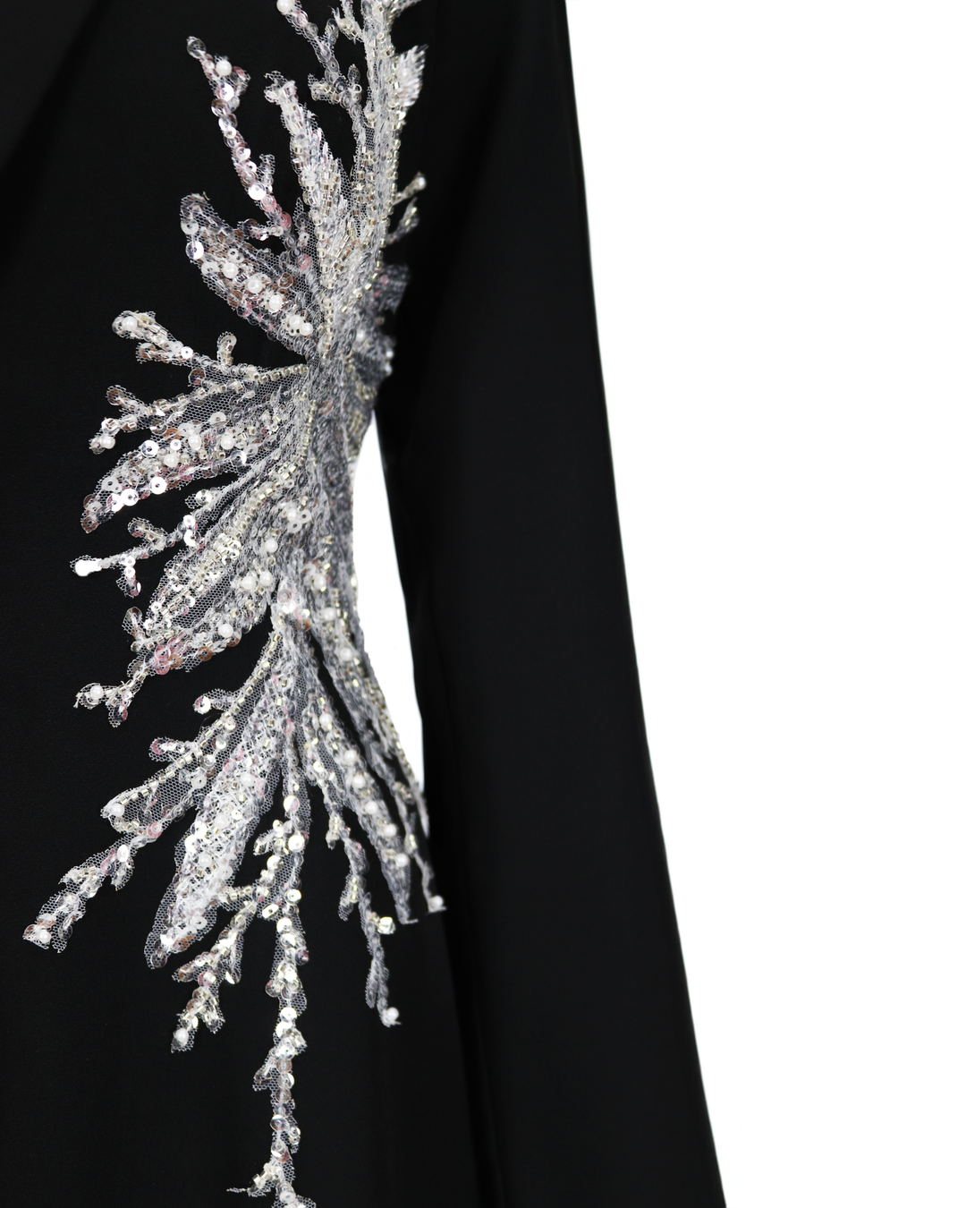 ODD-Sequined blazer black dress