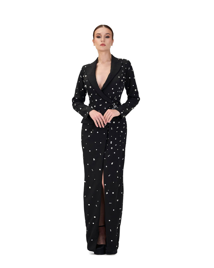 Fully beaded blazer dress- ODD- Rawaa