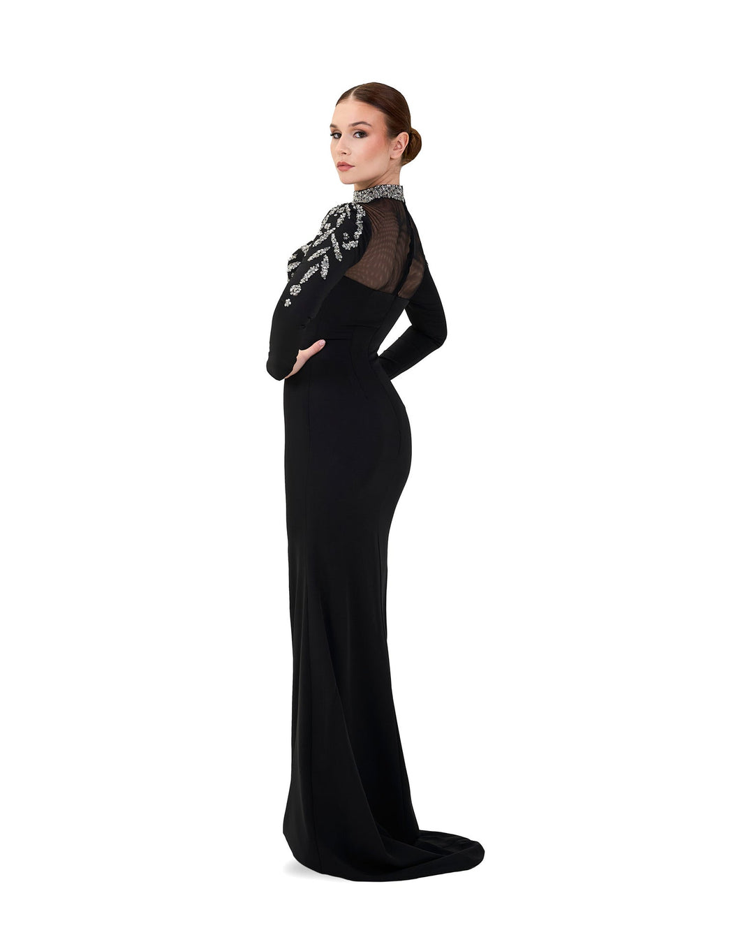 Sequined column dress with sweetheart neckline - ODD- ROTHAN