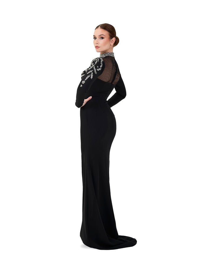 Sequined column dress with sweetheart neckline - ODD- ROTHAN
