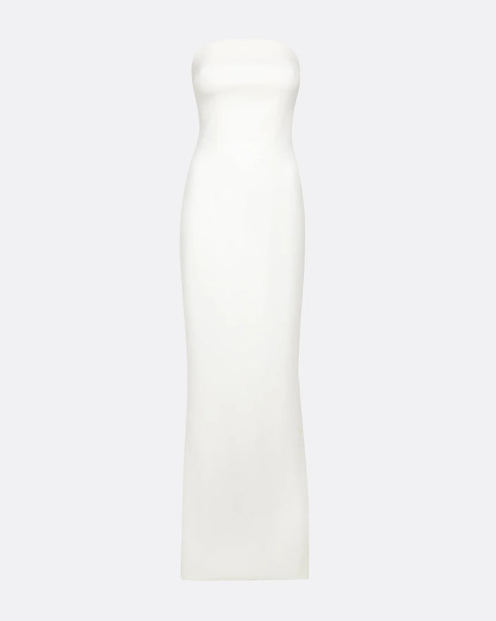 embellished ivory gown with high-neck cape overlay – CELESTIA