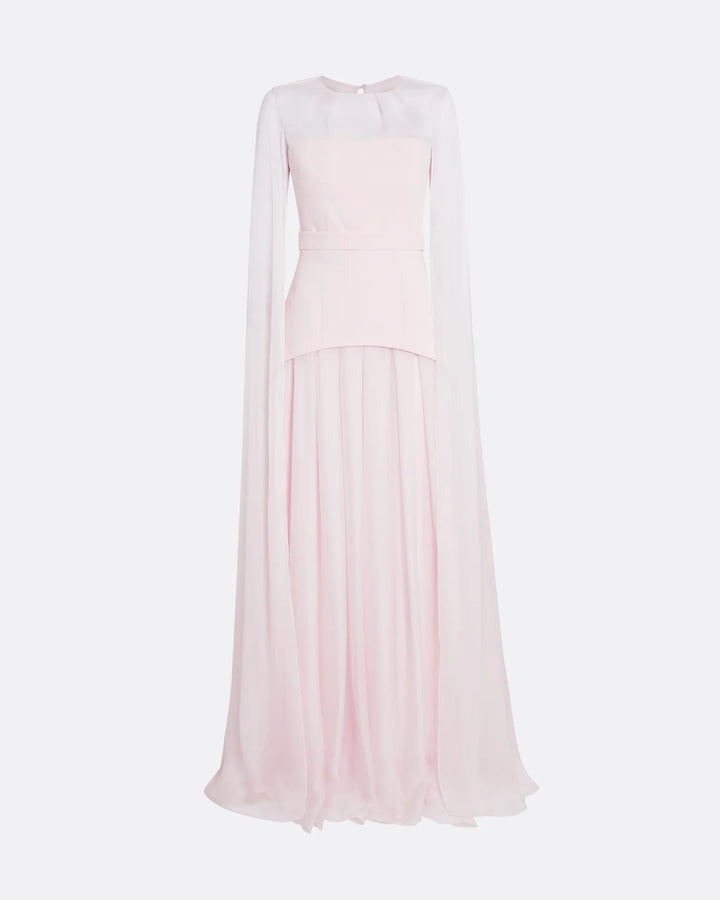 Long Sleeve Multi-Layer Dress - BLUSH-1