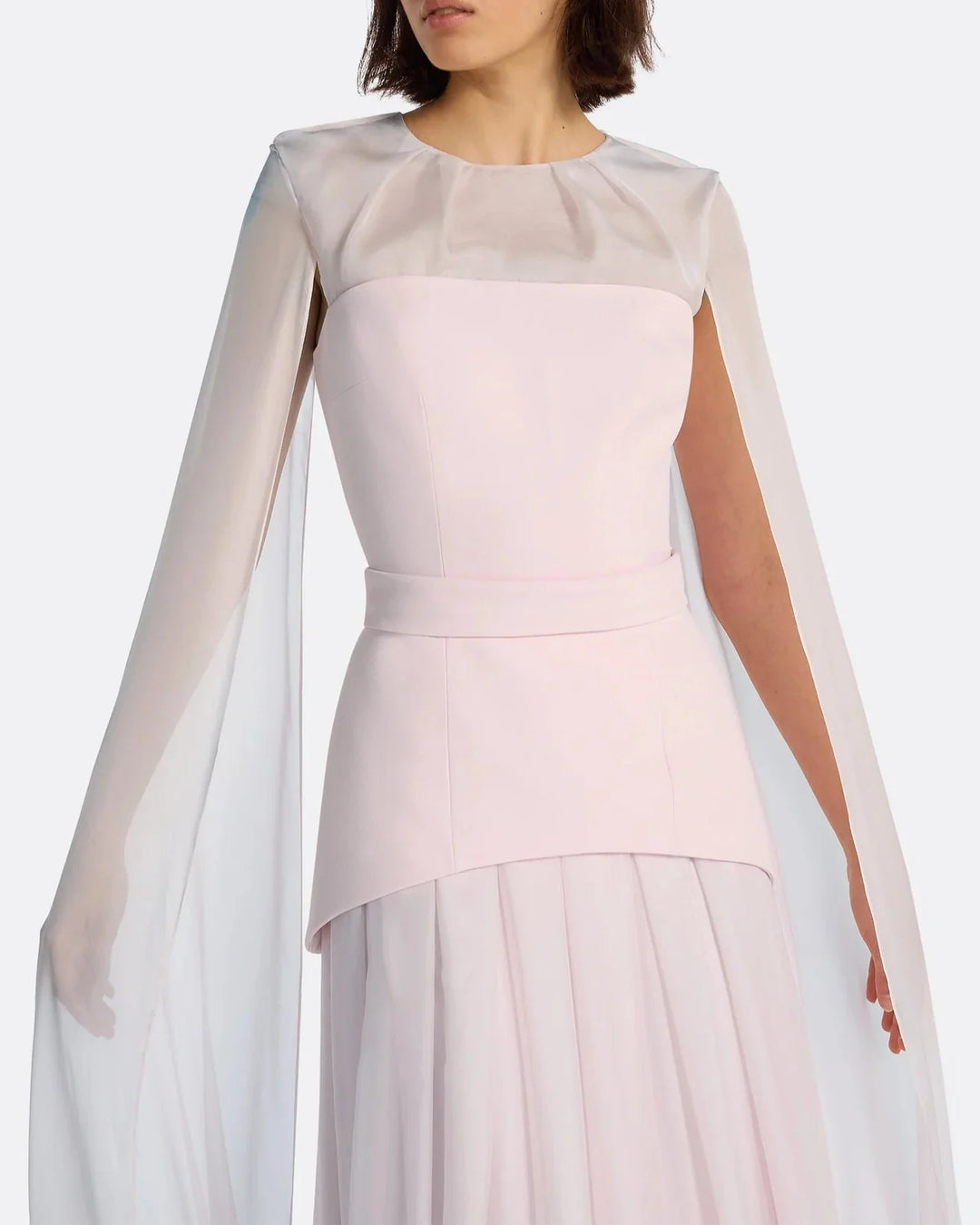 Long Sleeve Multi-Layer Dress - BLUSH-1