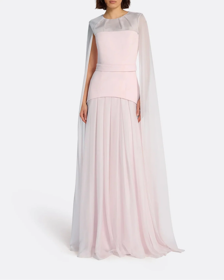 Long Sleeve Multi-Layer Dress - BLUSH-1