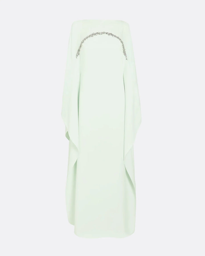 Strapless column dress with embellished cape - Alex-1