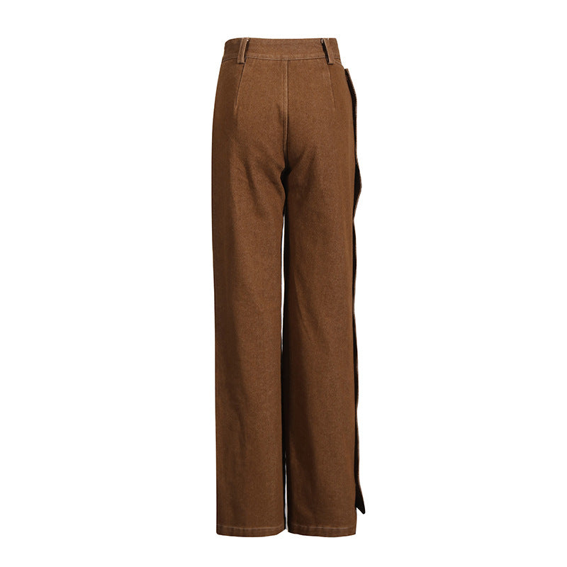 structured belted jumpsuit with asymmetric details – CASSIA