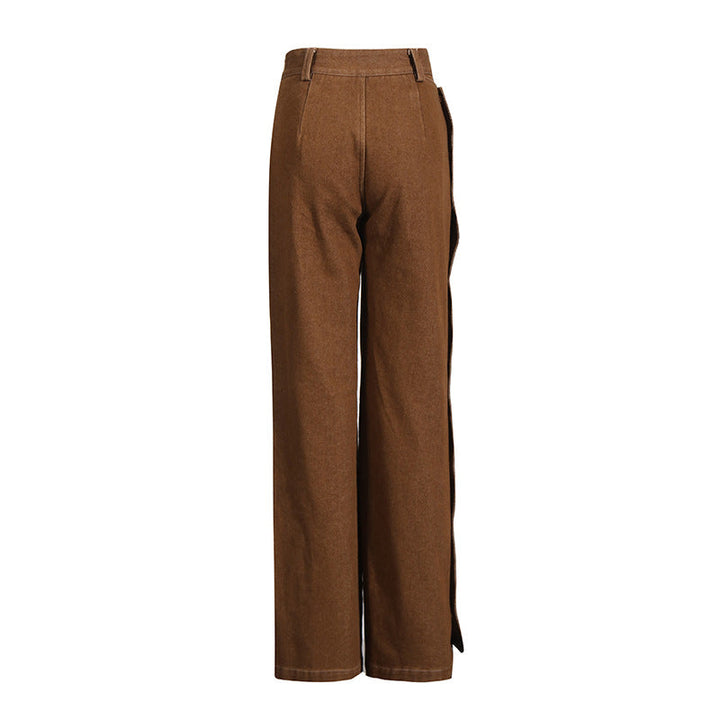 structured belted jumpsuit with asymmetric details – CASSIA