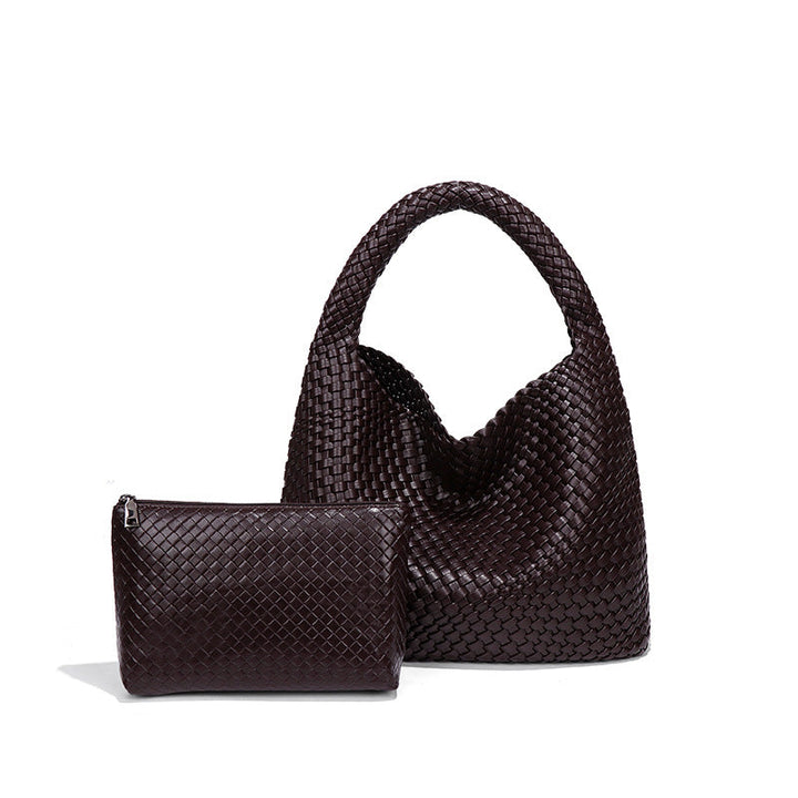 Olive Woven Hobo Bag with Matching Pouch – VIRELLE