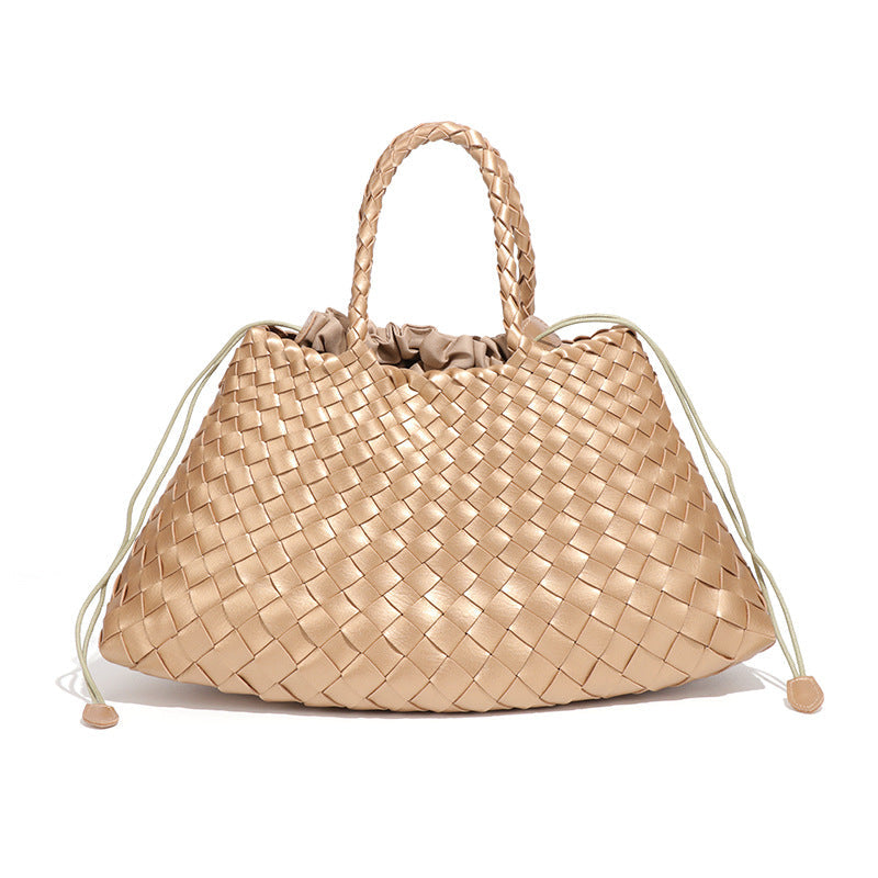 Oversized Woven Handbag – AZURE