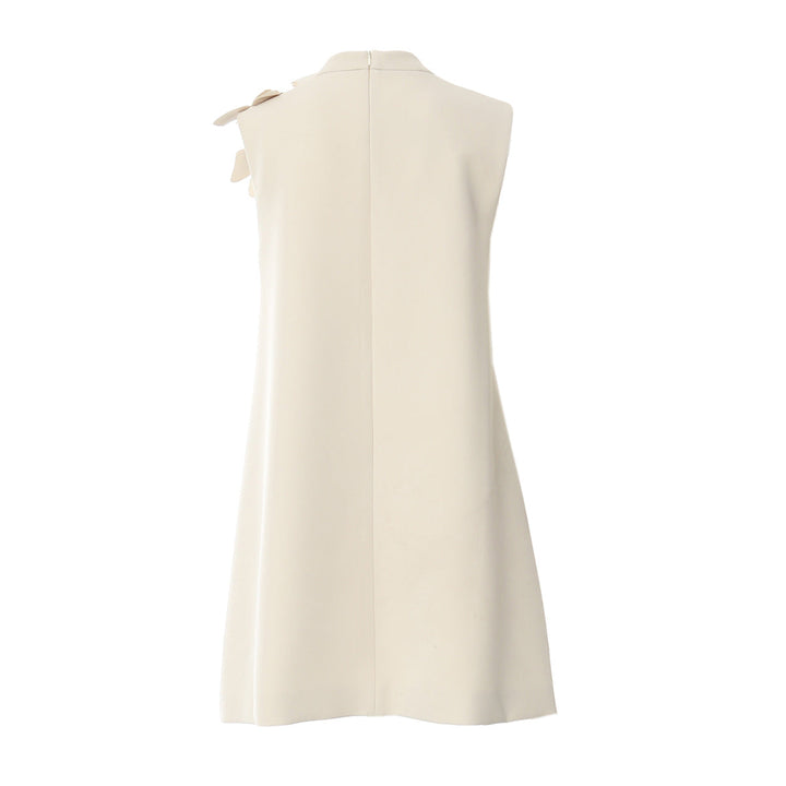 Sleeveless A-Line Dress with 3D Floral Appliqué – IVY