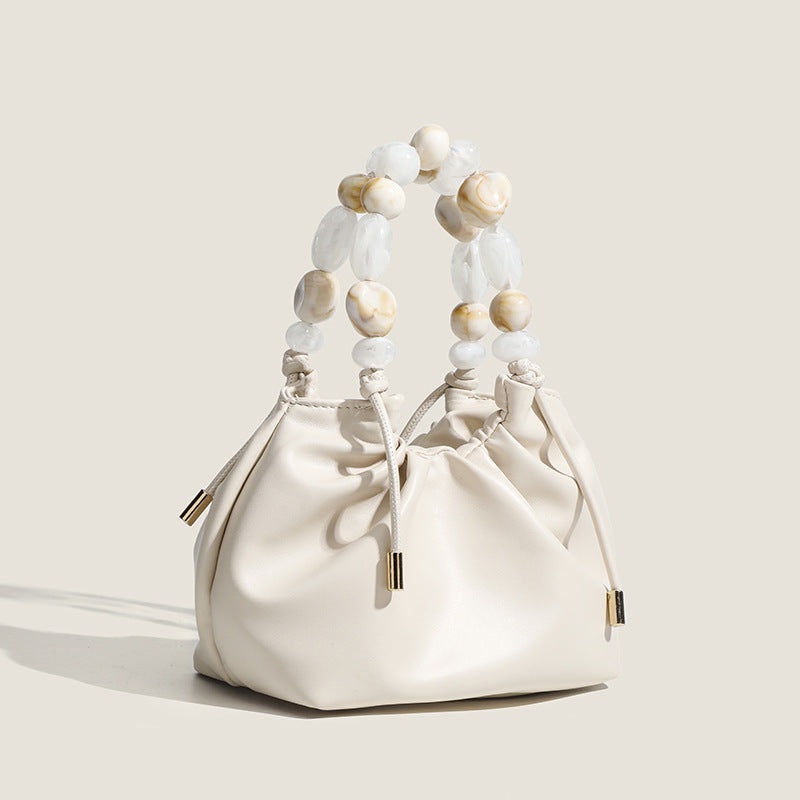 Pearl Handle Drawstring Bag - Elegant