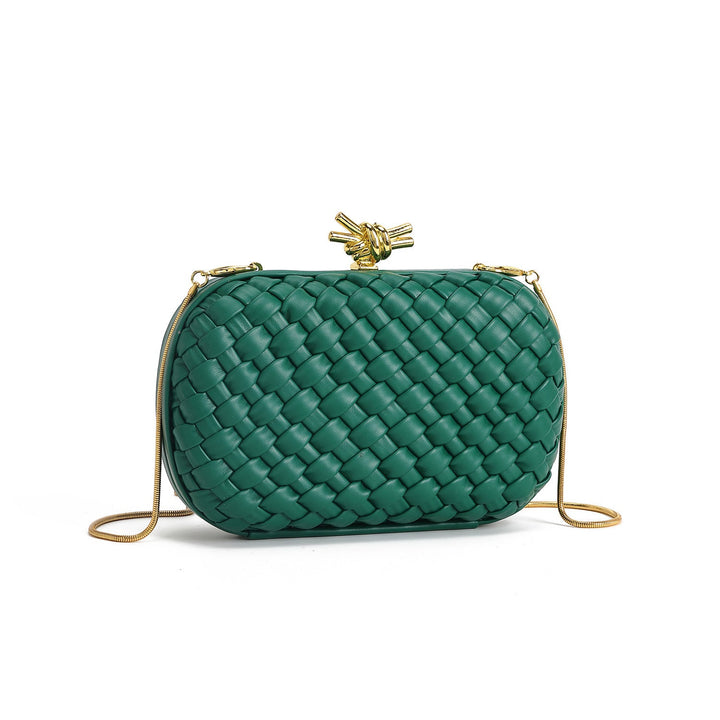 Metallic Woven Clutch Chain Bag – ORLÉANA
