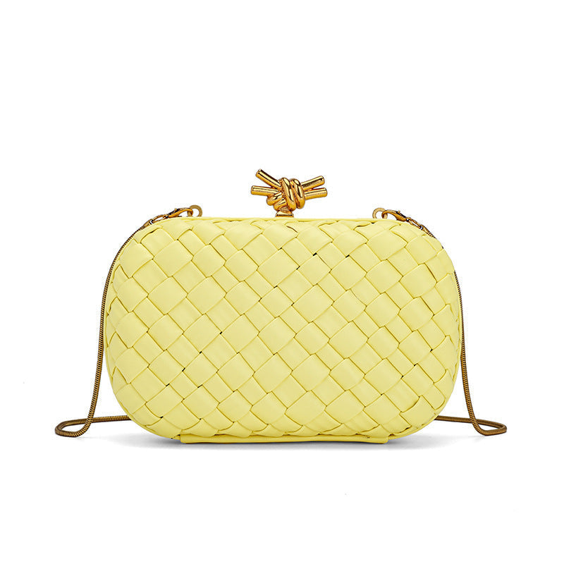 Metallic Woven Clutch Chain Bag – ORLÉANA