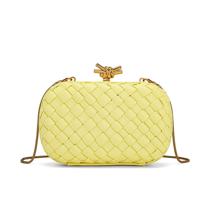 Metallic Woven Clutch Chain Bag – ORLÉANA
