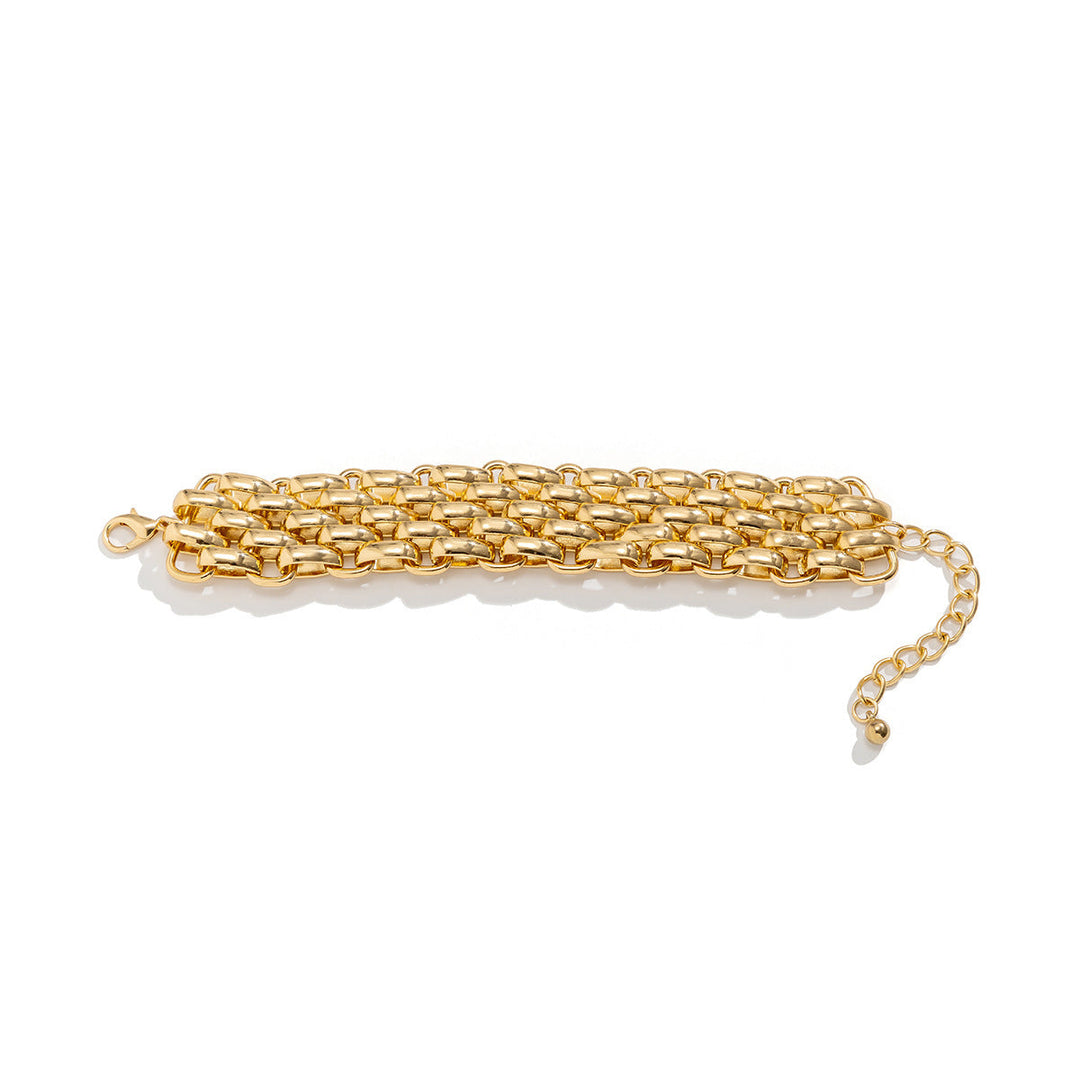 Chunky Link Bracelet with Bold Detailing - Gumy