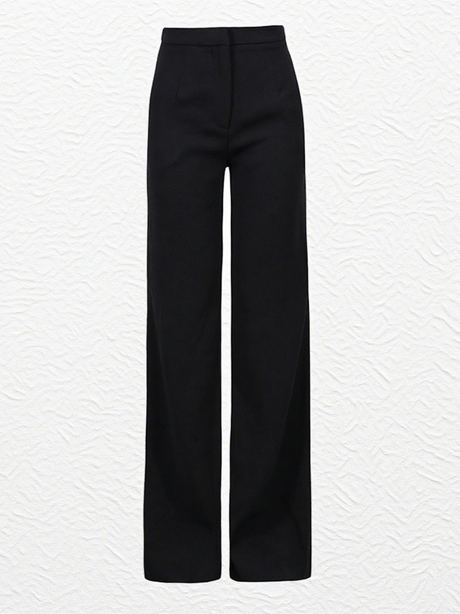embellished shoulder tailored blazer and flared pants set – ELIANA