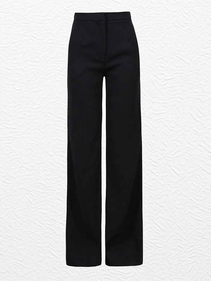 embellished shoulder tailored blazer and flared pants set – ELIANA