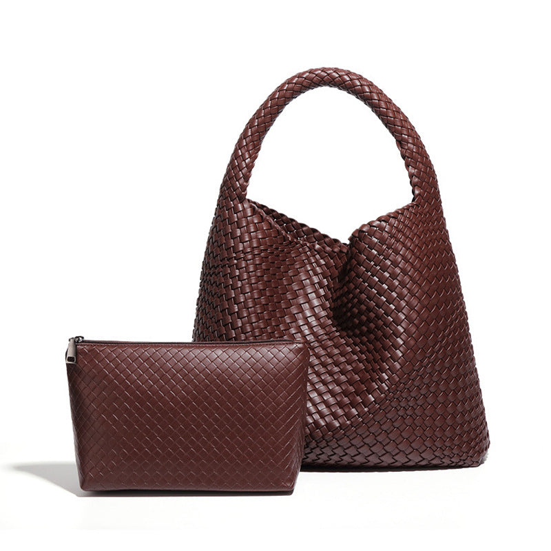 Olive Woven Hobo Bag with Matching Pouch – VIRELLE