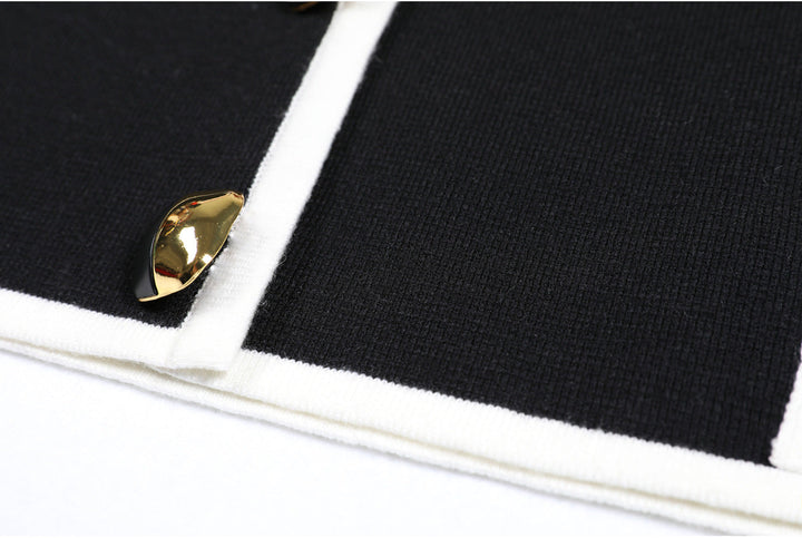 long sleeve tailored suit with contrast piping - DORRAZLI