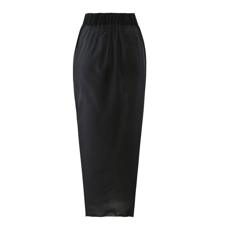 halter bow-detail swimsuit with draped wrap skirt – MUSE