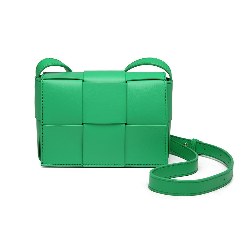 Minimalist Woven Leather Crossbody Bag – CUBE
