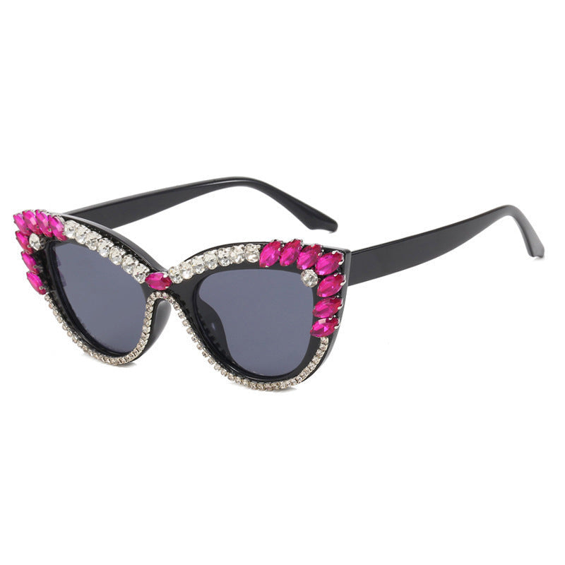 Ruby Crystal Cat-Eye Sunglasses – GLAMÉ