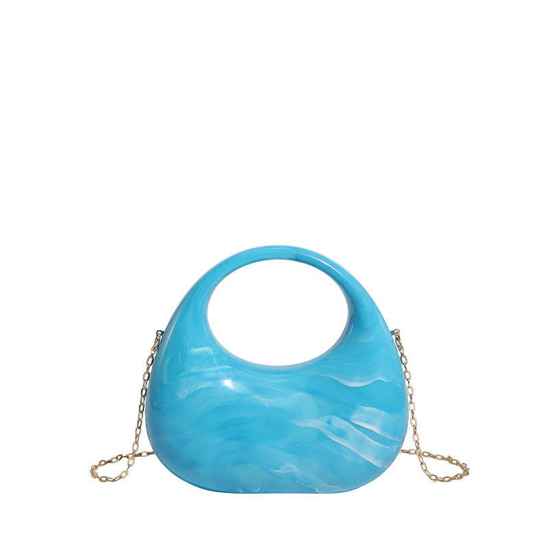 Sky Blue Marble Acrylic Mini Bag – AZURÉA
