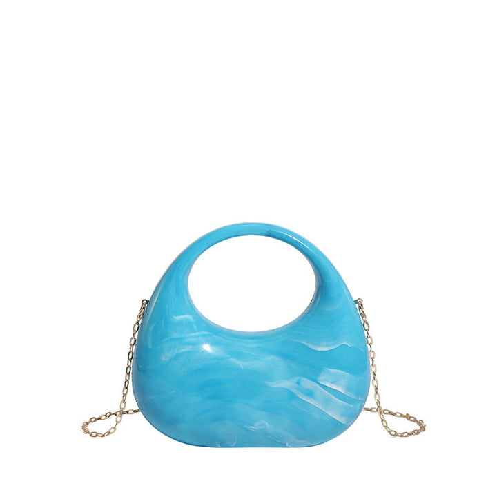 Sky Blue Marble Acrylic Mini Bag – AZURÉA