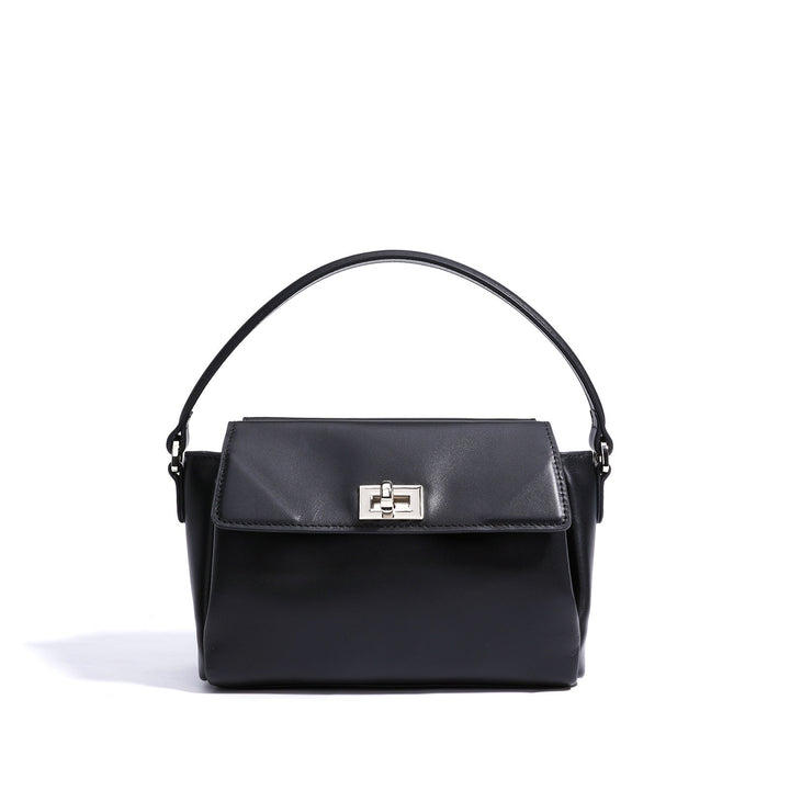 top-handle bag with silver clasp – MINT