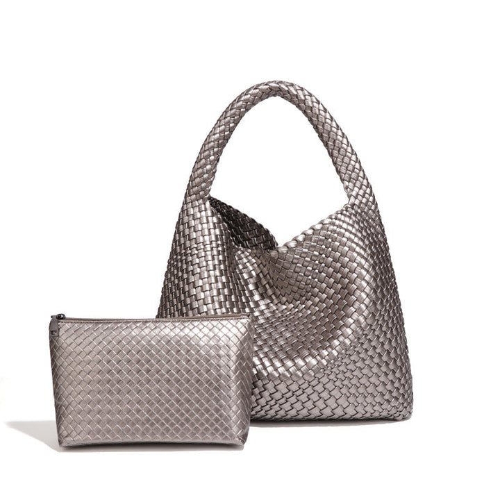 Olive Woven Hobo Bag with Matching Pouch – VIRELLE