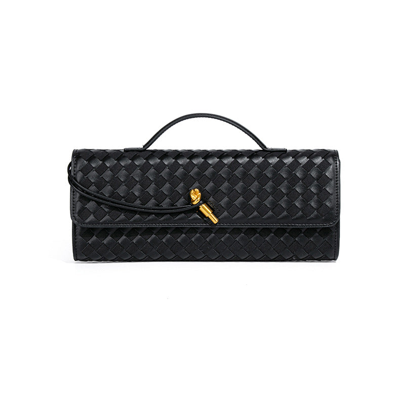 Woven Leather Clutch Bag – BORDEAUX