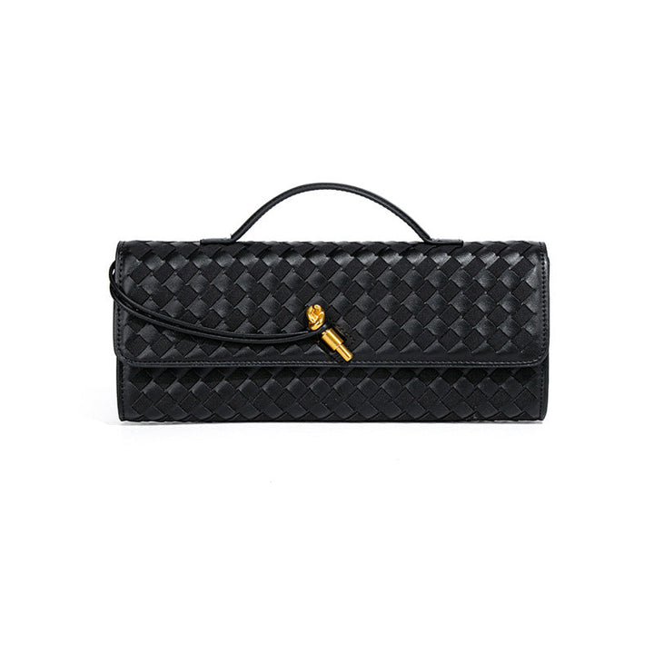 Woven Leather Clutch Bag – BORDEAUX