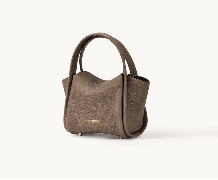 Mini Yellow Pebbled Leather Tote Bag – Songmont